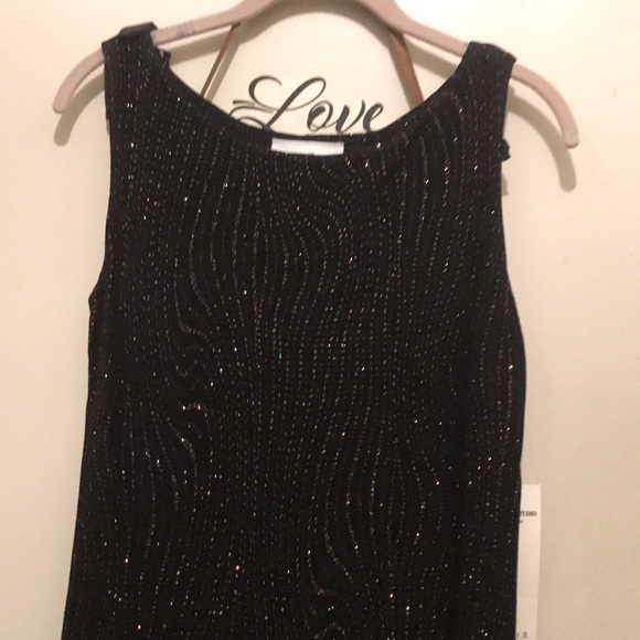 Nicole Studio New York Vintage Black Sleeveless Beaded Top Size 8 - Picture 3 of 7